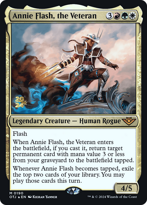 Annie Flash, the Veteran (PRE-190) - Outlaws of Thunder Junction Promos Foil - for just $0.19! 