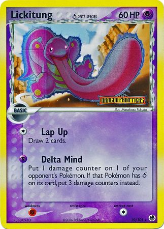 Lickitung (19/101) (Delta Species) (Stamped) [EX: Dragon Frontiers] - Just $3.10! Shop now at Retro Gaming of Denver