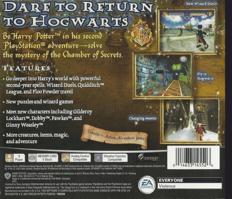 Harry Potter and the Chamber of Secrets – PlayStation 1 (PS1) - for just $18.99! 