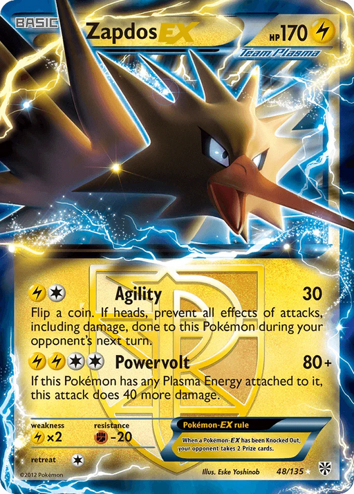Zapdos EX (48/135) [Black & White: Plasma Storm] - for just $4.50! 