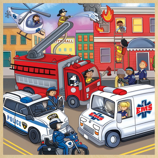 Wood Fun Facts - Emergency Vehicles 48 Piece Wood Jigsaw Puzzle - Just $12.99! Shop now at Retro Gaming of Denver