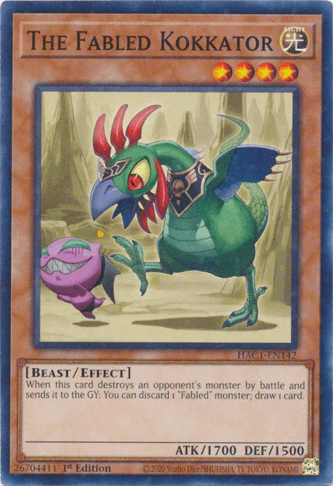 The Fabled Kokkator (Duel Terminal) [HAC1-EN142] Common - for just $0.10! 
