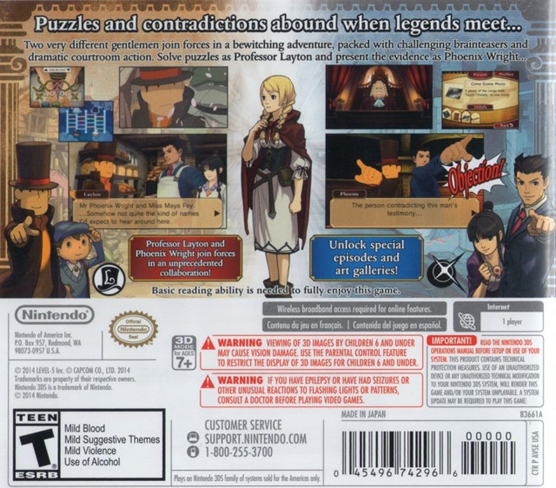 Professor Layton vs. Phoenix Wright: Ace Attorney – Nintendo 3DS (3DS) - for just $106.99! 