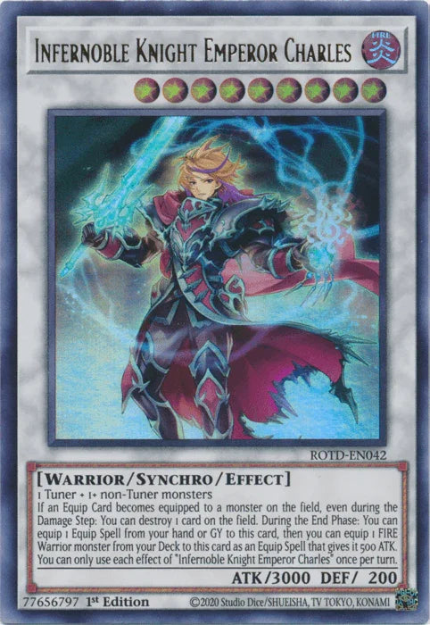 Infernoble Knight Emperor Charles [ROTD-EN042] Ultra Rare - for just $1.80! 