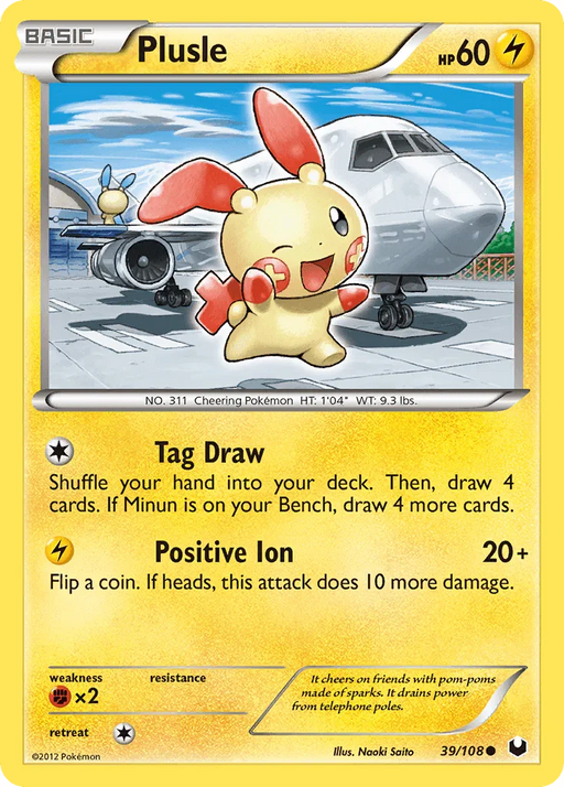 Plusle (39/108) [Black & White: Dark Explorers] - for just $4.55! 