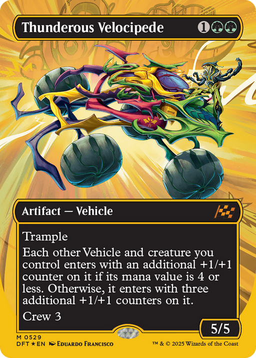 Thunderous Velocipede (DFT-529) - Aetherdrift (Borderless) Foil - for just $3.42! 