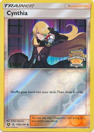 Cynthia (119a/156) (Regional Championship Promo Staff) [Sun & Moon: Ultra Prism] - for just $85.20! 