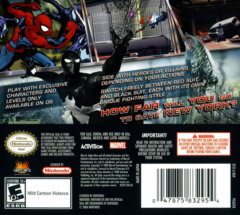 Spider-Man: Web of Shadows – Nintendo DS (DS) - for just $17.99! 
