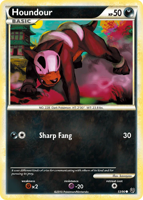 Houndour (53/90) [HeartGold & SoulSilver: Undaunted] - for just $0.25! 