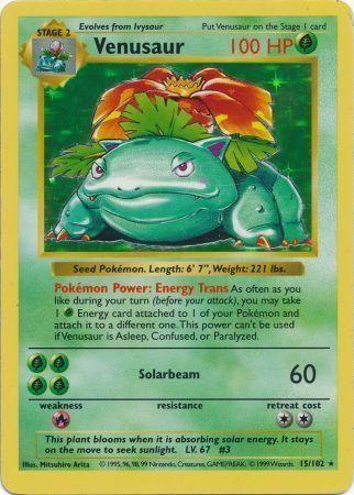Venusaur (15/102) [Base Set Shadowless Unlimited] - for just $200.55! 