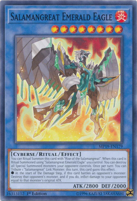 Salamangreat Emerald Eagle [MP19-EN179] Common - for just $0.10! 