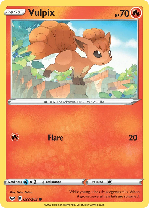 Vulpix (022/202) [Sword & Shield: Base Set] - for just $0.10! 