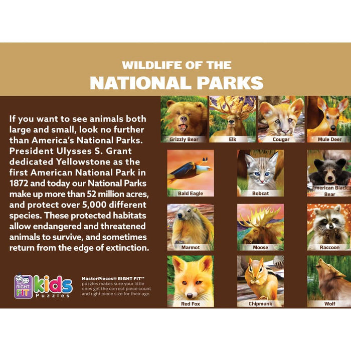 Wildlife of the National Parks - 100 Piece Jigsaw Puzzle - for just $12.99! 