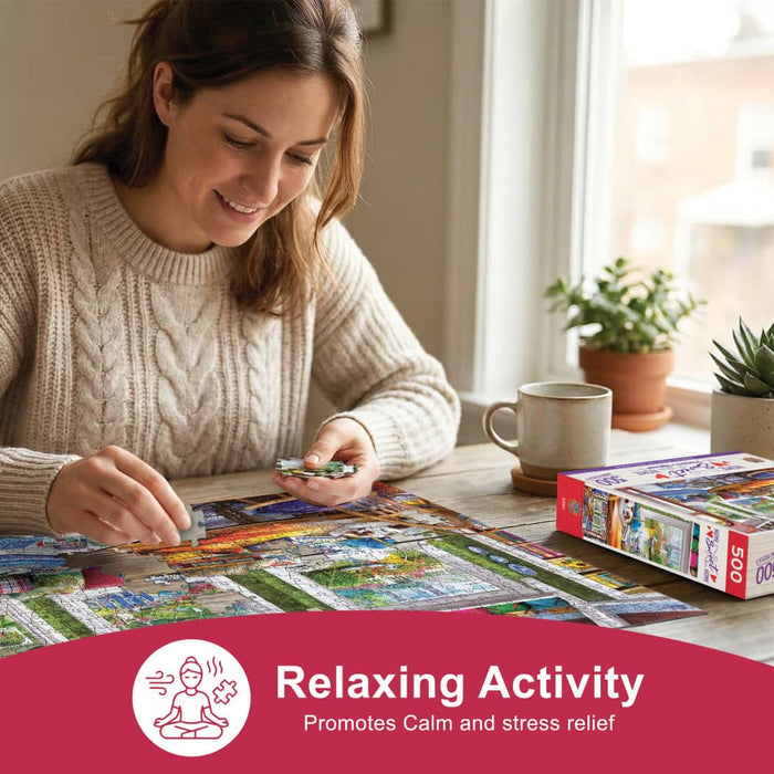 Home Sweet Home - Puzzler's Retreat 500 Piece Jigsaw Puzzle - for just $14.99! 