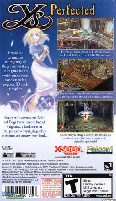 Ys: The Oath in Felghana – PlayStation Portable (PSP) - for just $54.99! 