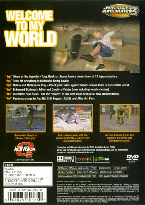 Tony Hawk's Pro Skater 3 – PlayStation 2 (PS2) - for just $11.99! 