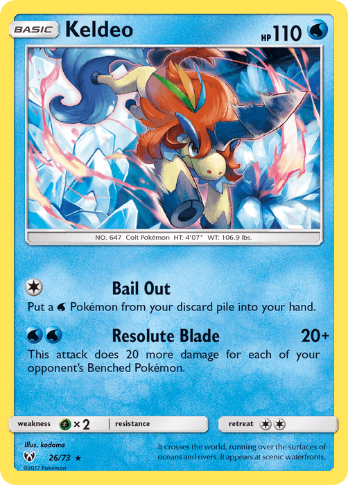 Keldeo (26/73) [Sun & Moon: Shining Legends] - for just $0.15! 