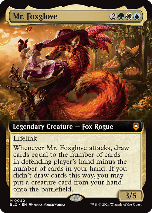 Mr. Foxglove (Extended Art) [Bloomburrow Commander] - Just $0.45! Shop now at Retro Gaming of Denver