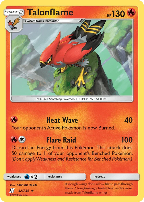 Talonflame (32/236) [Sun & Moon: Unified Minds] - for just $0.15! 