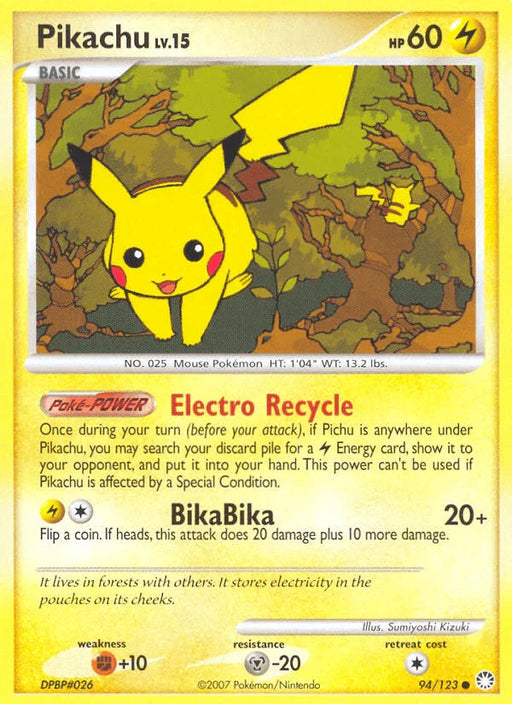 Pikachu (94/123) [Diamond & Pearl: Mysterious Treasures] - for just $8.60! 
