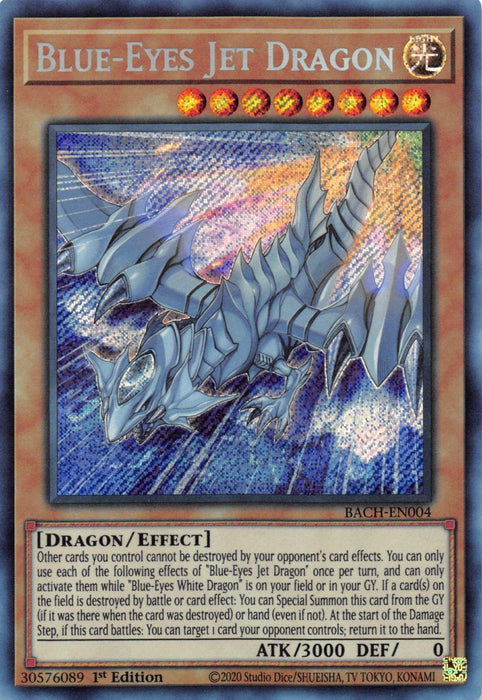 Blue-Eyes Jet Dragon [BACH-EN004] Secret Rare - for just $1.15! 
