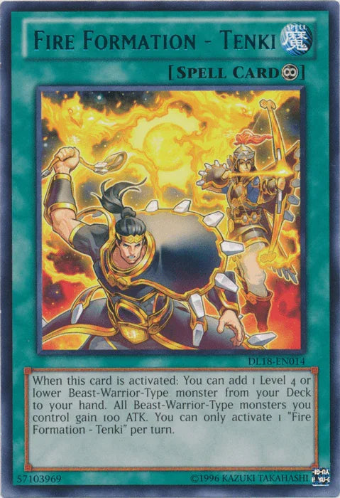 Fire Formation - Tenki (Green) [DL18-EN014] Rare - for just $0.65! 