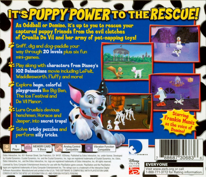 102 Dalmatians: Puppies to the Rescue – PlayStation 1 (PS1) - for just $18.99! 