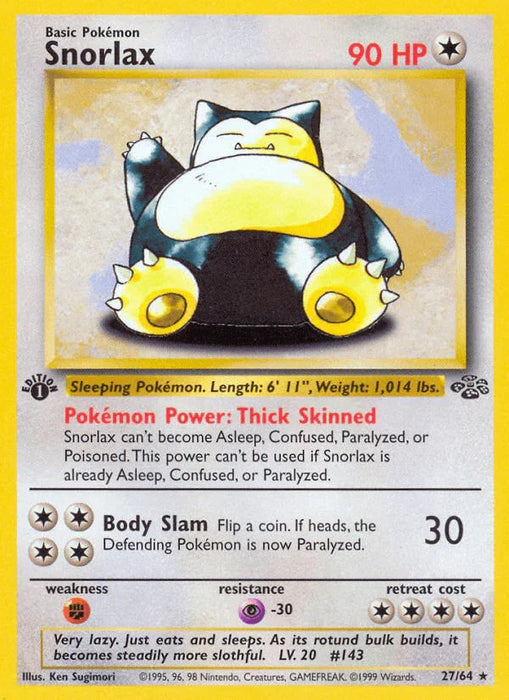 Snorlax (27/64) [Jungle 1st Edition] - for just $8.65! 