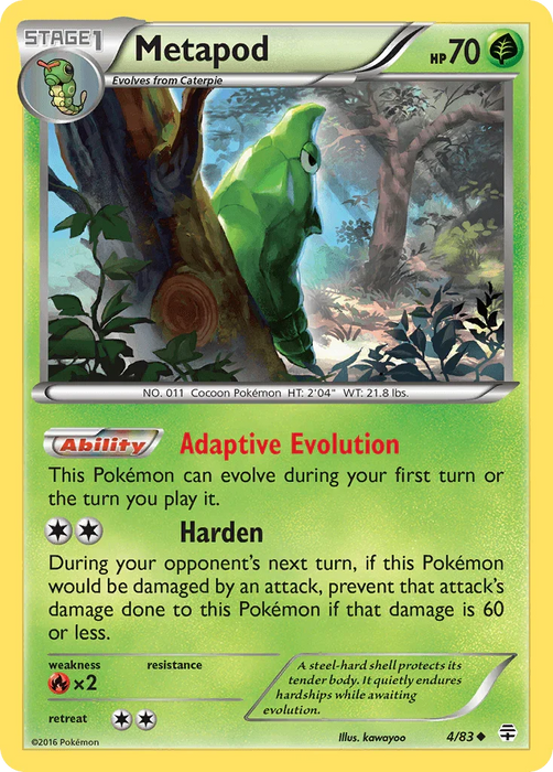 Metapod (4/83) [XY: Generations] - for just $0.15! 