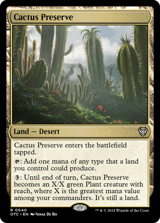 Cactus Preserve (OTC-040) - Outlaws of Thunder Junction Commander - for just $1.72! 