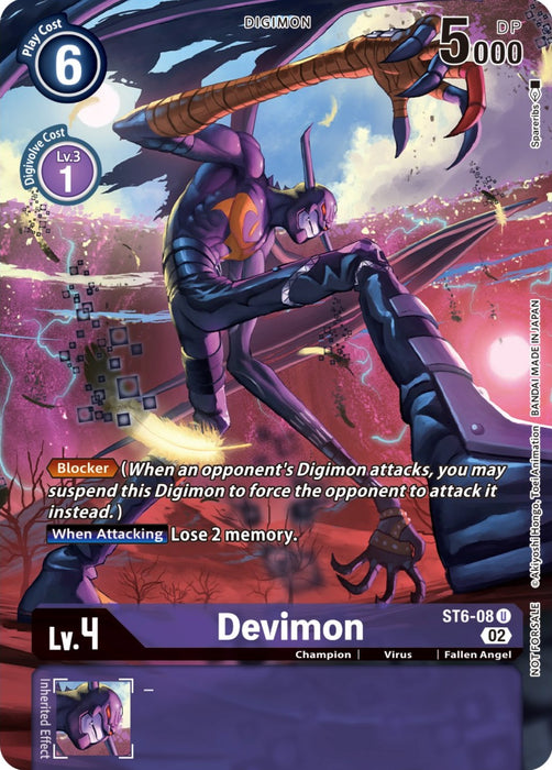 Devimon [ST6-08] (Box Topper) [Dimensional Phase] - Just $0.09! Shop now at Retro Gaming of Denver