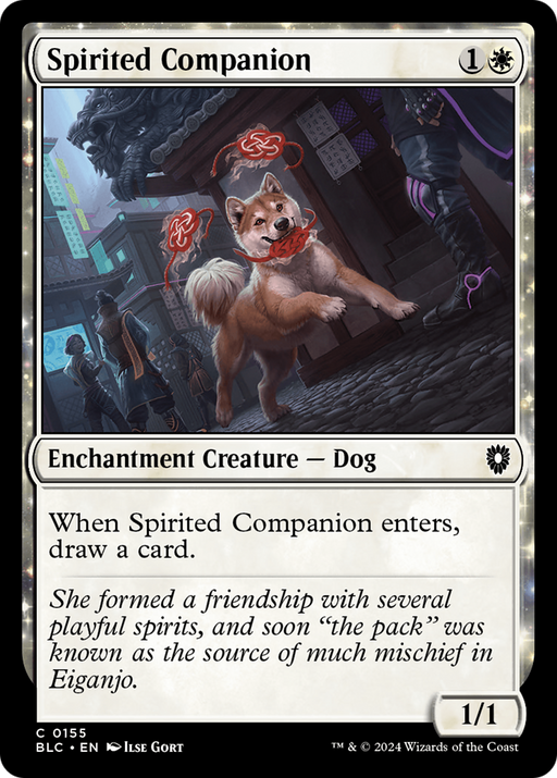 Spirited Companion (BLC-155) - Bloomburrow Commander - for just $0.10! 