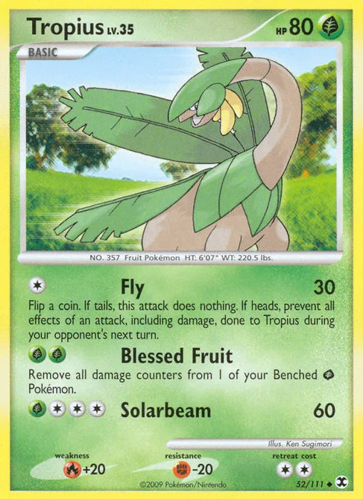 Tropius (52/111) [Platinum: Rising Rivals] - for just $0.15! 