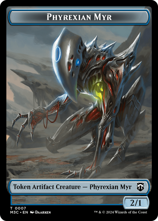 Phyrexian Myr (Ripple Foil) // Servo Double-Sided Token [Modern Horizons 3 Commander Tokens] - Just $0.40! Shop now at Retro Gaming of Denver