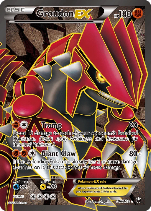Groudon EX (106/108) [Black & White: Dark Explorers] - for just $200! 