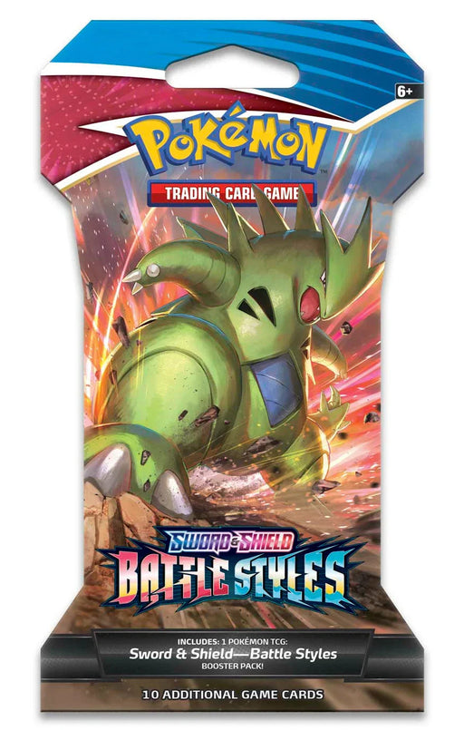 Sword & Shield: Battle Styles - Sleeved Booster Pack (Single Strike Tyranitar V) - for just $15! 