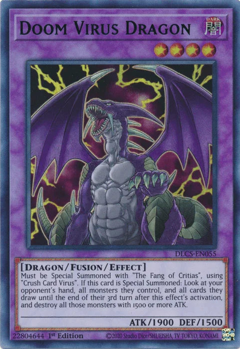 Doom Virus Dragon (Blue) [DLCS-EN055] Ultra Rare - for just $0.10! 