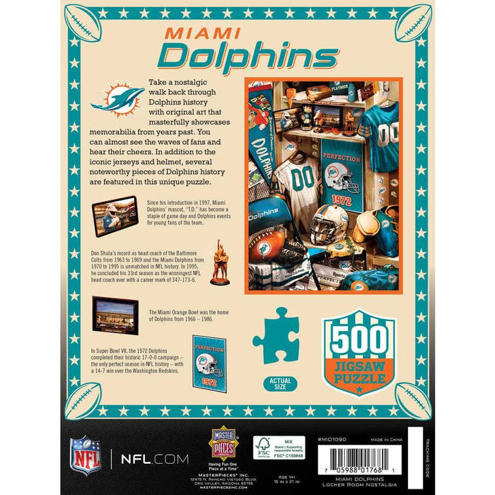 Miami Dolphins - Locker Room 500 Piece Jigsaw Puzzle - for just $16.99! 