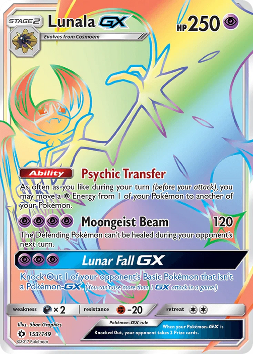 Lunala GX (153/149) [Sun & Moon: Base Set] - for just $6.30! 