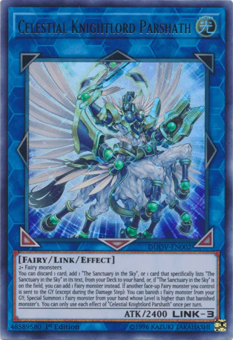Celestial Knightlord Parshath [DUOV-EN002] Ultra Rare - for just $0.60! 