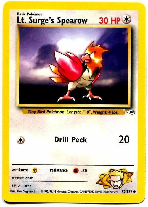 Lt. Surge's Spearow (52/132) [Gym Heroes Unlimited] - for just $0.40! 