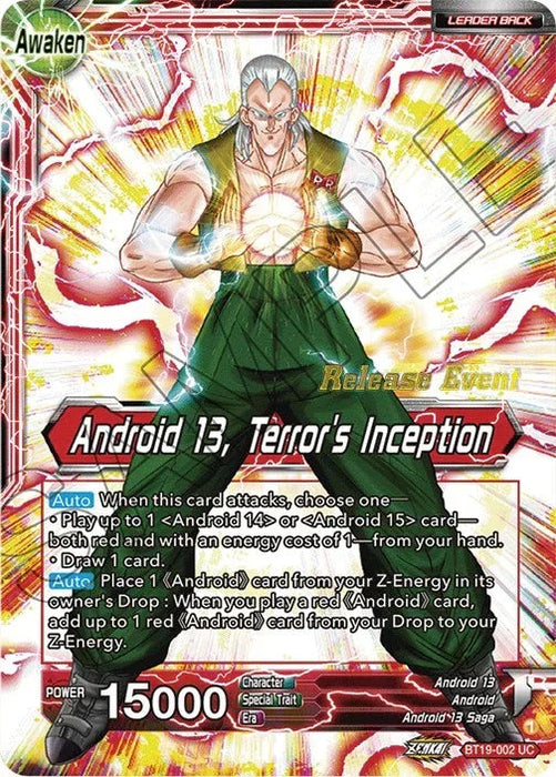 Gero's Supercomputer // Android 13, Terror's Inception (Fighter's Ambition Holiday Pack) (BT19-002) [Tournament Promotion Cards] - for just $0.25! 