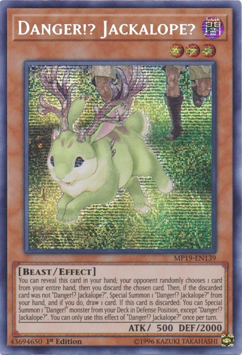 Danger!? Jackalope? [MP19-EN139] Prismatic Secret Rare - for just $0.30! 