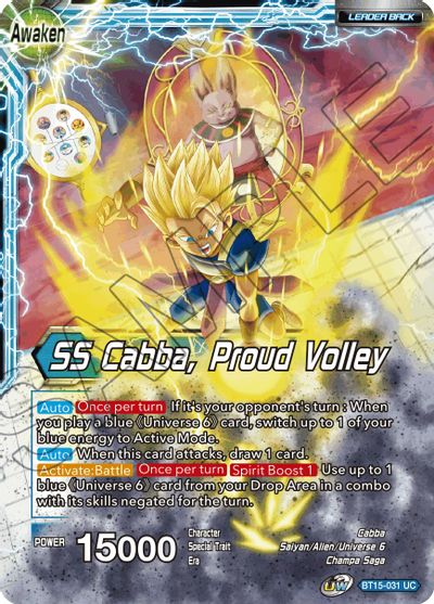 Cabba // SS Cabba, Proud Volley (BT15-031) [Saiyan Showdown] - for just $0.10! 