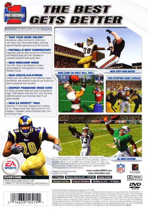 Madden NFL 2003 – PlayStation 2 (PS2) - for just $3.99! 