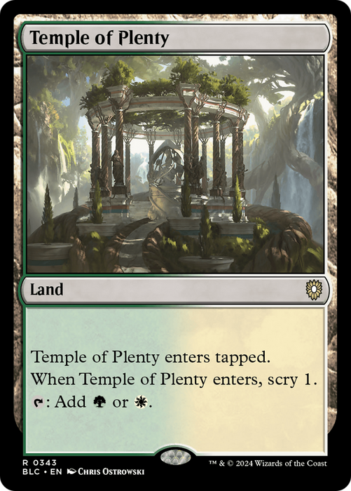 Temple of Plenty (BLC-343) - Bloomburrow Commander - for just $0.08! 