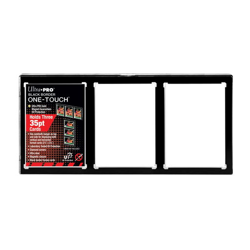 Ultra PRO: UV One-Touch Magnetic Holder - 35pt (3-Card Black Border) - for just $0! 
