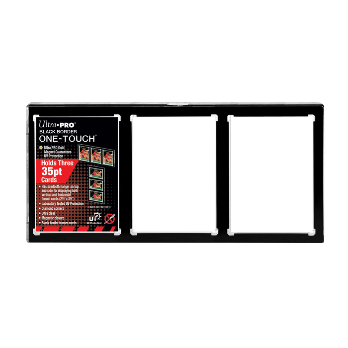 Ultra PRO: UV One-Touch Magnetic Holder - 35pt (3-Card Black Border) - for just $0! 