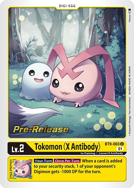 Tokomon (X Antibody) [BT9-003] [X Record Pre-Release Promos] - Just $0.09! Shop now at Retro Gaming of Denver