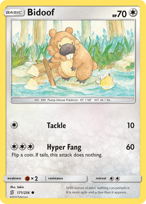 Bidoof (171/236) [Sun & Moon: Unified Minds] - for just $0.10! 